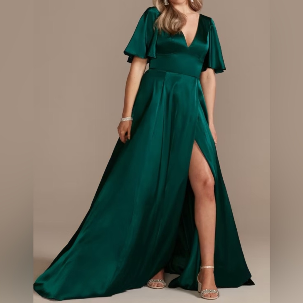 Galina Signature Charmeuse Gown in Gem